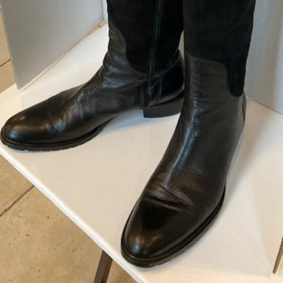 Brunella Black leather /suede riding boot, 9.5-10 - Picture 2 of 8